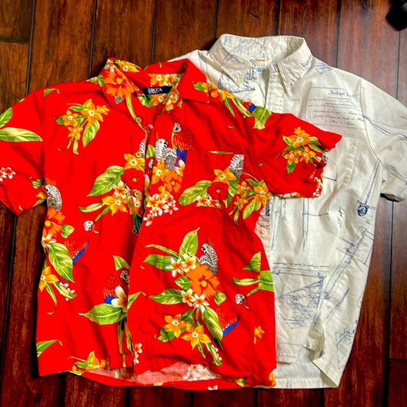 "Island Vibes: Bundle of Two Hawaiian Shirts โ Ideal for Summer Adventures - Picture 1 of 5